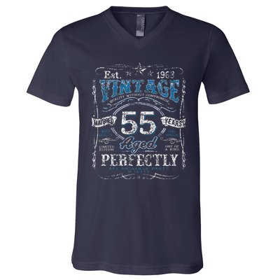 Vintage 1968 Limited Edition 55 Year Old 55th Birthdays V-Neck T-Shirt