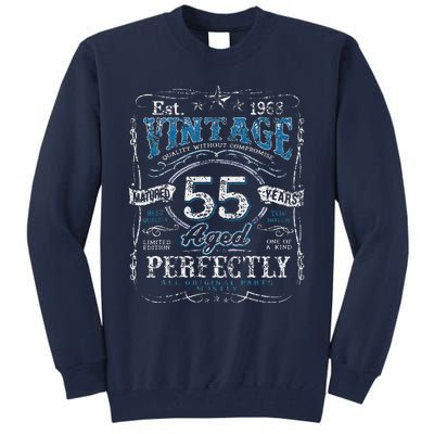 Vintage 1968 Limited Edition 55 Year Old 55th Birthdays Tall Sweatshirt