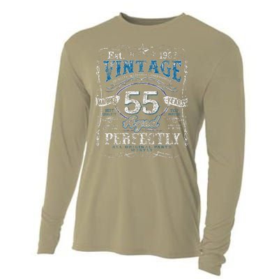 Vintage 1968 Limited Edition 55 Year Old 55th Birthdays Cooling Performance Long Sleeve Crew