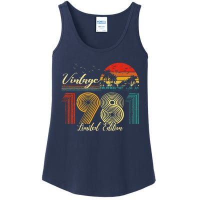 Vintage 1981 Limited Edition Women 42 Birthday Ladies Essential Tank