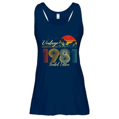 Vintage 1981 Limited Edition Women 42 Birthday Ladies Essential Flowy Tank