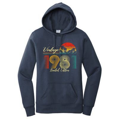 Vintage 1981 Limited Edition Women 42 Birthday Women's Pullover Hoodie