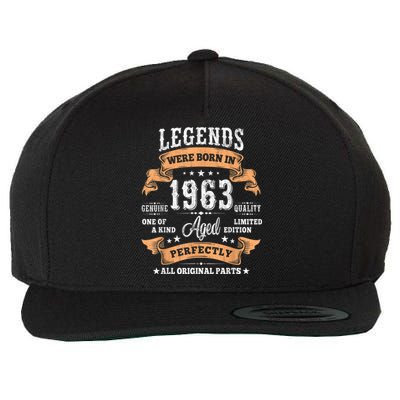 Vintage 1963 Limited Edition 60 Year Old Gifts 60th Birthday Wool Snapback Cap