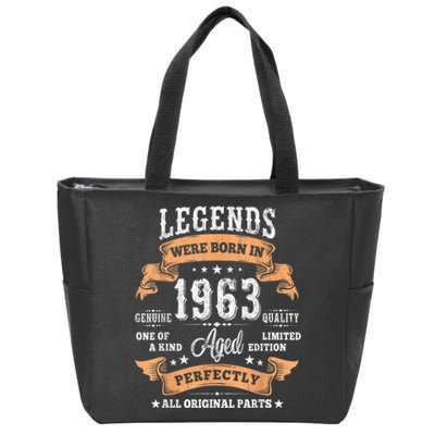 Vintage 1963 Limited Edition 60 Year Old Gifts 60th Birthday Zip Tote Bag