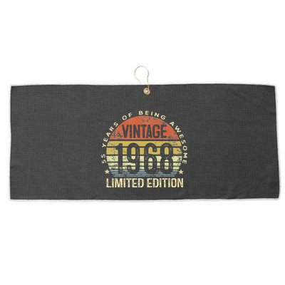 Vintage 1968 Limited Edition 55 Year Old Gifts 55th Birthday Large Microfiber Waffle Golf Towel