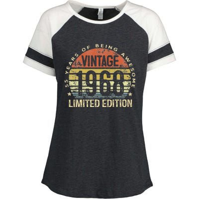 Vintage 1968 Limited Edition 55 Year Old Gifts 55th Birthday Enza Ladies Jersey Colorblock Tee