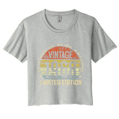 Vintage 1968 Limited Edition 55 Year Old Gifts 55th Birthday Women's Crop Top Tee