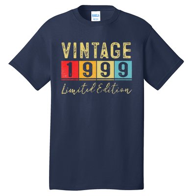 Vintage 1999 Limited Edition Made In 1999 24th Birthday Gift Tall T-Shirt