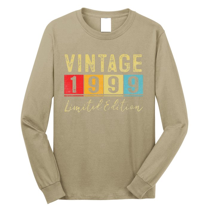 Vintage 1999 Limited Edition Made In 1999 24th Birthday Gift Long Sleeve Shirt