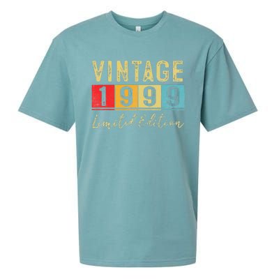 Vintage 1999 Limited Edition Made In 1999 24th Birthday Gift Sueded Cloud Jersey T-Shirt