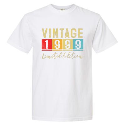 Vintage 1999 Limited Edition Made In 1999 24th Birthday Gift Garment-Dyed Heavyweight T-Shirt