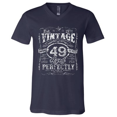 Vintage 1974 Limited Edition 49 Year Old 49th Birthday Cute V-Neck T-Shirt