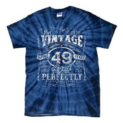 Vintage 1974 Limited Edition 49 Year Old 49th Birthday Cute Tie-Dye T-Shirt