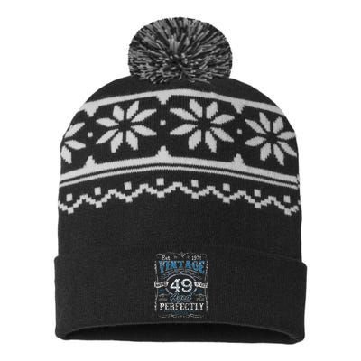 Vintage 1974 Limited Edition 49 Year Old 49th Birthdays USA-Made Snowflake Beanie