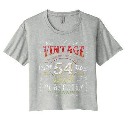 Vintage 1969 Limited Edition 54 Year Old 54th Birthdays Women's Crop Top Tee