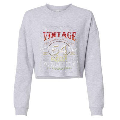 Vintage 1969 Limited Edition 54 Year Old 54th Birthdays Cropped Pullover Crew