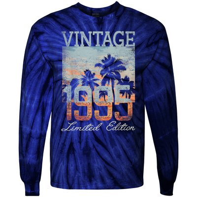 Vintage 1995 Limited Edition 28th Birthday 28 Year Old Gifts Tie-Dye Long Sleeve Shirt