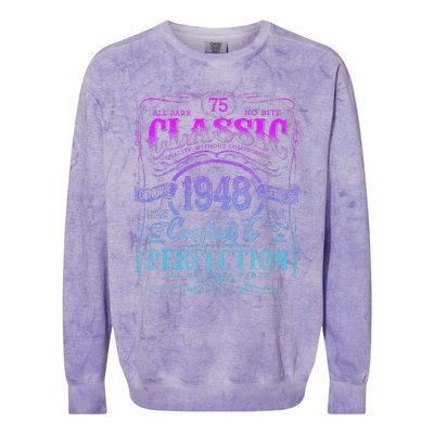 Vintage 1948 Limited Edition 75 Year Old 75th Birthday Colorblast Crewneck Sweatshirt