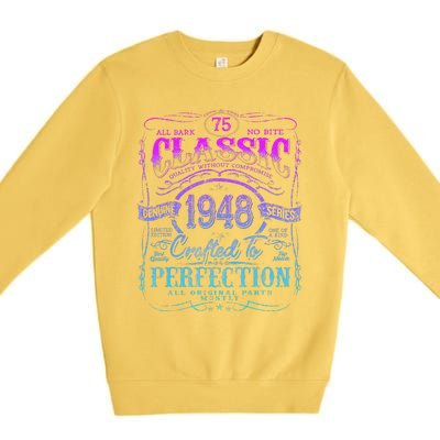 Vintage 1948 Limited Edition 75 Year Old 75th Birthday Premium Crewneck Sweatshirt