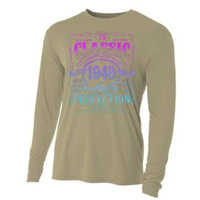 Vintage 1948 Limited Edition 75 Year Old 75th Birthday Cooling Performance Long Sleeve Crew