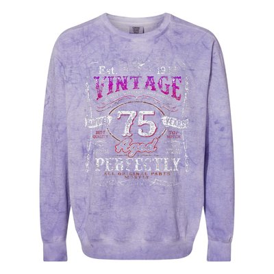 Vintage 1948 Limited Edition 75 Year Old 75th Birthdays Colorblast Crewneck Sweatshirt