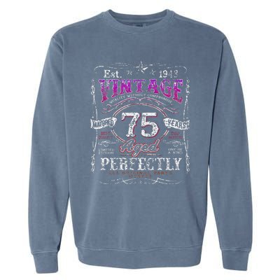 Vintage 1948 Limited Edition 75 Year Old 75th Birthdays Garment-Dyed Sweatshirt