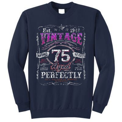 Vintage 1948 Limited Edition 75 Year Old 75th Birthdays Tall Sweatshirt