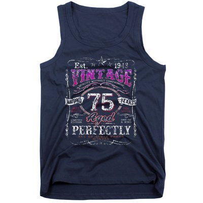 Vintage 1948 Limited Edition 75 Year Old 75th Birthdays Tank Top