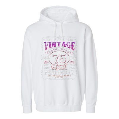 Vintage 1948 Limited Edition 75 Year Old 75th Birthdays Garment-Dyed Fleece Hoodie