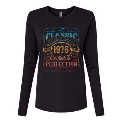 Vintage 1976 Limited Edition 47 Year Old 47th Birthday Womens Cotton Relaxed Long Sleeve T-Shirt