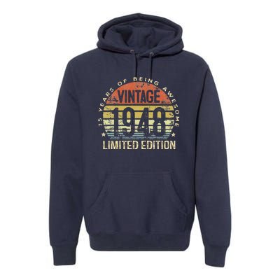 Vintage 1948 Limited Edition 75 Year Old Gifts 75th Birthday Premium Hoodie