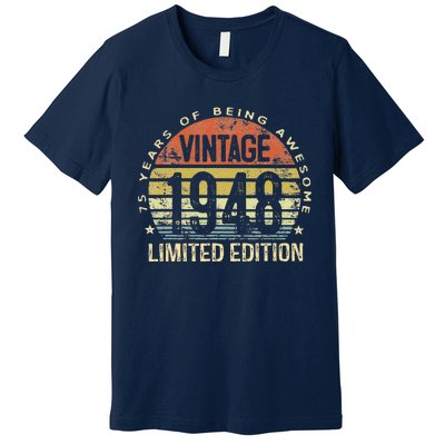 Vintage 1948 Limited Edition 75 Year Old Gifts 75th Birthday Premium T-Shirt