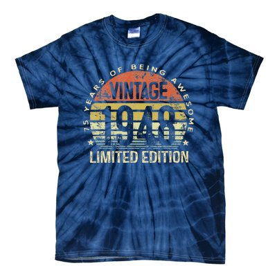 Vintage 1948 Limited Edition 75 Year Old Gifts 75th Birthday Tie-Dye T-Shirt