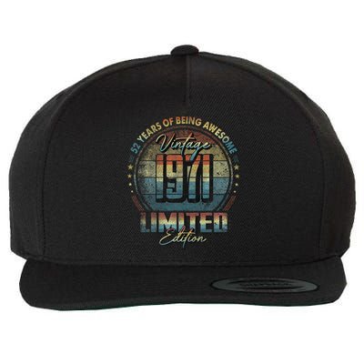 Vintage 1971 Limited Edition 52 Year Old 52nd Birthday Wool Snapback Cap