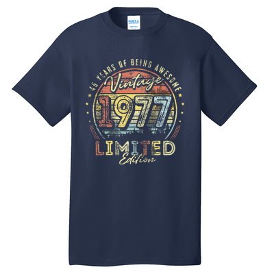 Vintage 1977 Limited Edition 46 Years Old 46th Birthday Tall T-Shirt