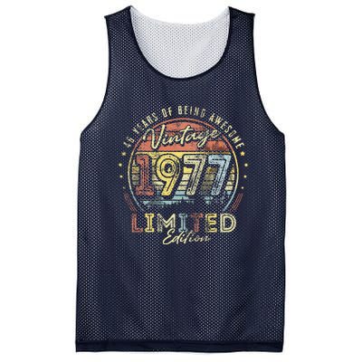 Vintage 1977 Limited Edition 46 Years Old 46th Birthday Mesh Reversible Basketball Jersey Tank