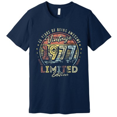 Vintage 1977 Limited Edition 46 Years Old 46th Birthday Premium T-Shirt