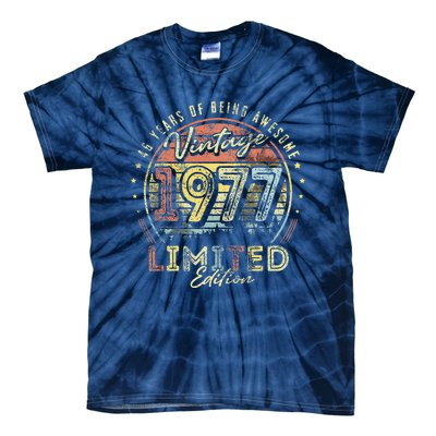 Vintage 1977 Limited Edition 46 Years Old 46th Birthday Tie-Dye T-Shirt