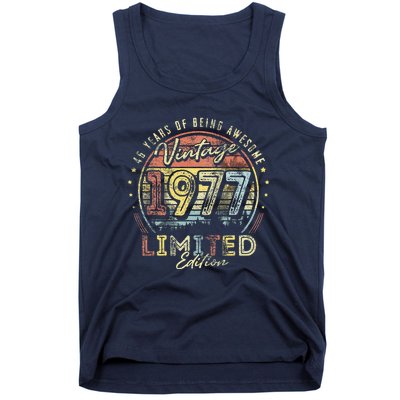 Vintage 1977 Limited Edition 46 Years Old 46th Birthday Tank Top