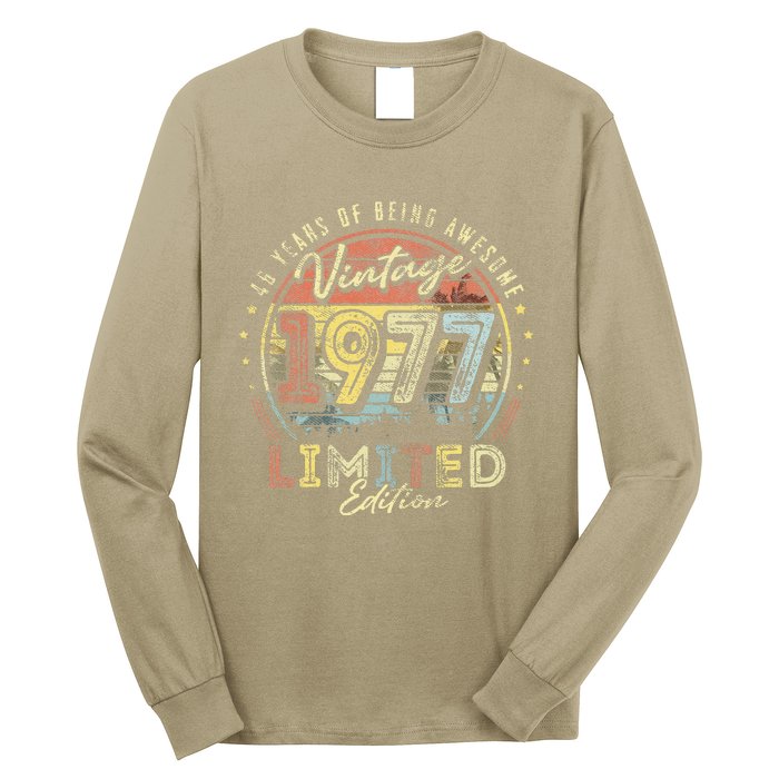 Vintage 1977 Limited Edition 46 Years Old 46th Birthday Long Sleeve Shirt