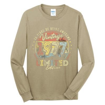 Vintage 1977 Limited Edition 46 Years Old 46th Birthday Tall Long Sleeve T-Shirt