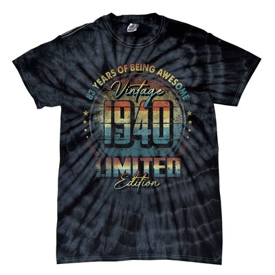 Vintage 1940 Limited Edition 83 Year Old 83rd Birthday Tie-Dye T-Shirt