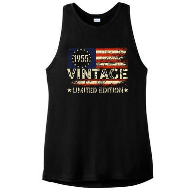 Vintage 1955 Limited Edition 68 Year Old Gifts 68th Birthday Ladies PosiCharge Tri-Blend Wicking Tank