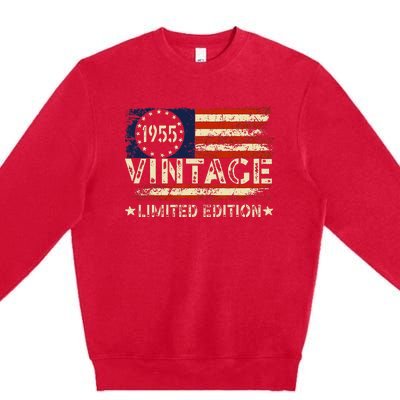 Vintage 1955 Limited Edition 68 Year Old Gifts 68th Birthday Premium Crewneck Sweatshirt