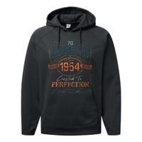 Vintage 1954 Limited Edition 70 Year Old 70th Birthday Performance Fleece Hoodie