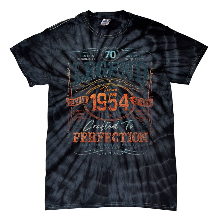 Vintage 1954 Limited Edition 70 Year Old 70th Birthday Tie-Dye T-Shirt