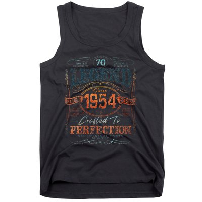 Vintage 1954 Limited Edition 70 Year Old 70th Birthday Tank Top