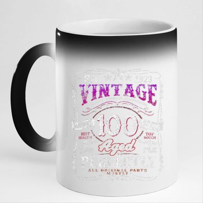 Vintage 1923 Limited Edition 100 Year Old 100th Birthday Love 11oz Black Color Changing Mug