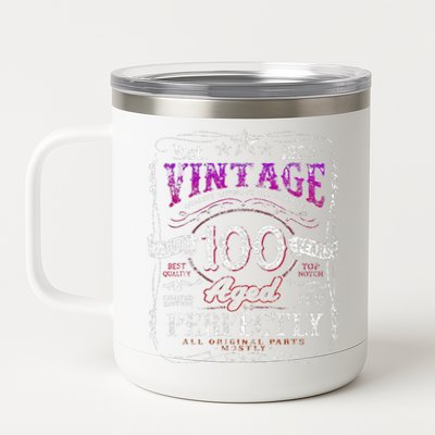 Vintage 1923 Limited Edition 100 Year Old 100th Birthday Love 12 oz Stainless Steel Tumbler Cup