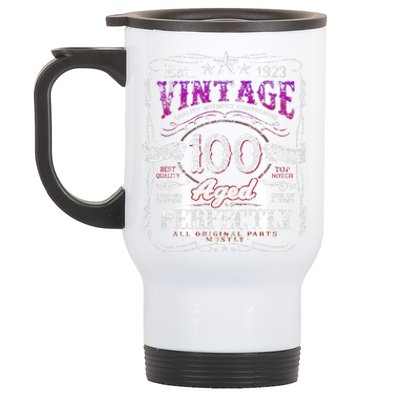 Vintage 1923 Limited Edition 100 Year Old 100th Birthday Love Stainless Steel Travel Mug